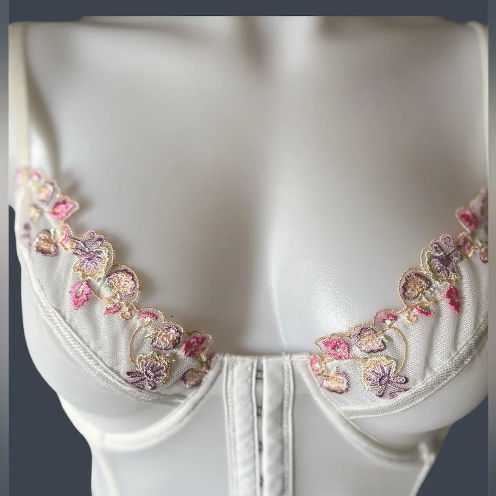 Forever 21 Bustier with Pink and Purple Floral Details